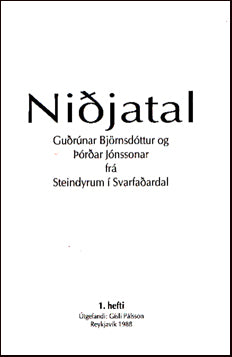Niðjatal Guðrúnar Björnsdóttur og Þórðar Jónssonar frá Steindyrum í Svarfaðardal # 19265