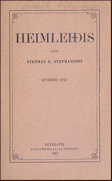 Heimleiðis. Ljóð eftir Stephan G. Stephansson # 19533