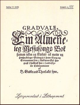 Gradvale. Ein Almeneleg Messusöngs Bók # 19570