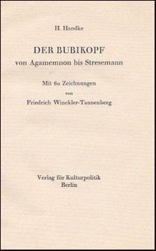 Der Bubikopf von Agamemnon bis Stresemann # 21016