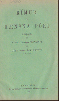 Rímur af Hænsna-Þóri # 21467
