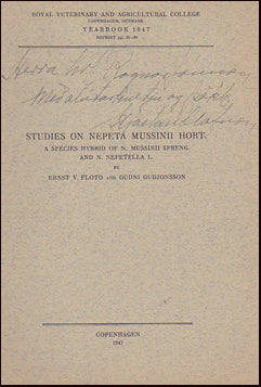 Studies on Nepeta Mussinii hort # 21473