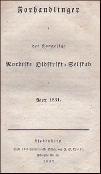 Forhandlinger i Det Nordiske Olsdkrift-Selskap i Aaret 1831 # 21752