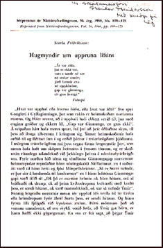 Hugmyndir um uppruna lífsins # 21868