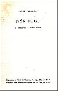 Nýr fugl. Trjáspör # 21870