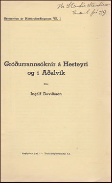 Gróðurrannsóknir á Hesteyri og í Aðalvík # 21929