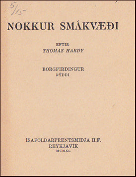 Nokkur smákvæði eftir Thomas Hardy # 21980