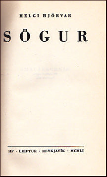 Sögur eftir Helga Hjörvar # 22167