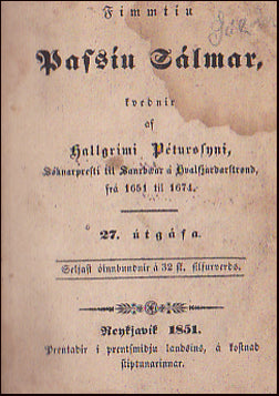 Fimmtíu Passíu Sálmar kvednir af Hallgrími Péturssyni # 22379