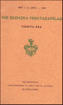 Hið íslenzka prentarafélag fimmtíu ára # 22414