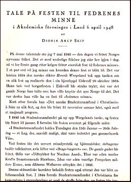 Tale på festen til fedrenes minne # 23497