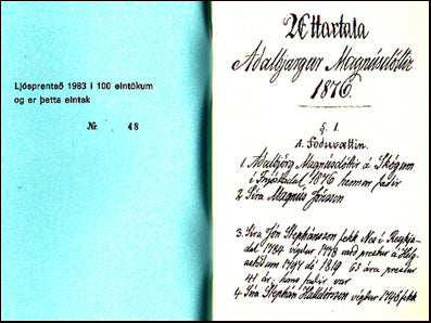 Ættartala Aðalbjargar Magnúsdóttir 1876 # 23734