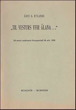 "Til vesturs yfir álana-" # 23887