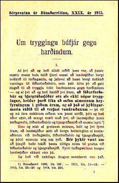 Um tryggingu búfjár gegn harðindum # 24089