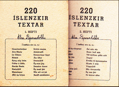 220 íslenzkir textar I-II # 24095