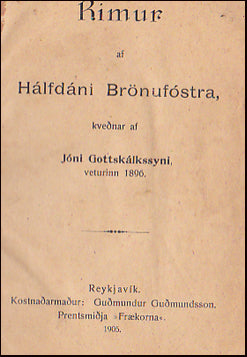 Rímur af Hálfdáni Brönufóstra # 24488