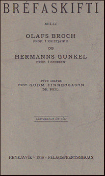 Bréfaskifti milli Olafs Broch og Hermanns Gunkel # 24946