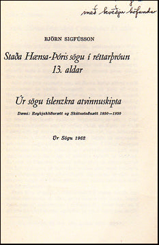 Staða Hænsa-Þóris sögu í réttarþróun 13. aldar # 25692