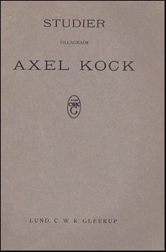 Studier tillägnede Axel Kock # 25813