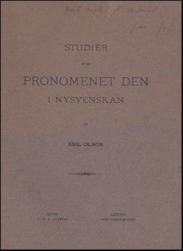 Studier över pronomenet den i nysvenskan # 25899