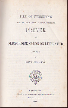 Prøver af oldnordisk sprog og literatur # 27864