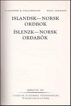 Íslenzk-norsk orðabók # 28488