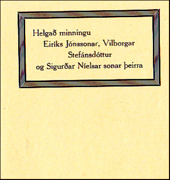 Helgað minningu Eiríks Jónssonar # 28638