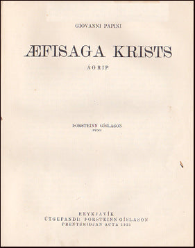 Æfisaga Krists # 28749
