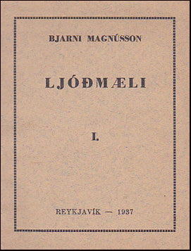 Ljóðmæli. I. # 28933