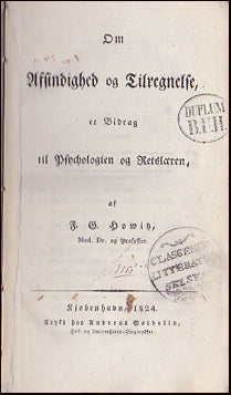 Om Afsindighed og Tilregnelse # 28951