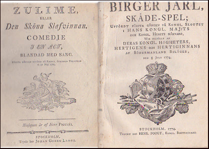 Zulime, eller Den sköna slafvinna - Birger Jarl # 29130
