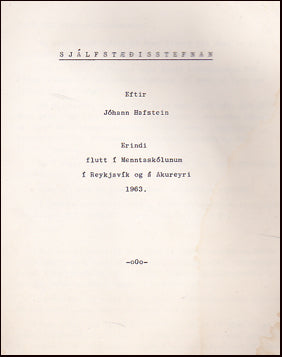 Sjálfstæðisstefnan # 29663