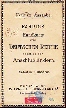 Fahrigs Handkarte vom Deutschen Reiche # 29977