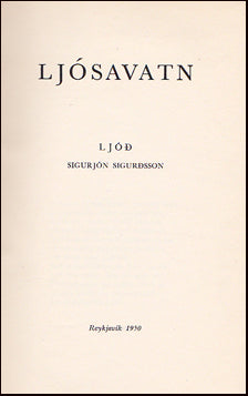 Ljósavatn # 30181