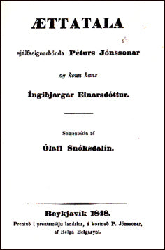 Ættartala sjálfseignarbónda Péturs Jónssonar # 30280
