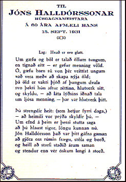 Til Jóns Halldórssonar húsgagnameistara # 30386