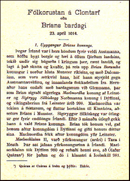 Fólkorustan á Clontarf eða Bríans bardagi # 30391