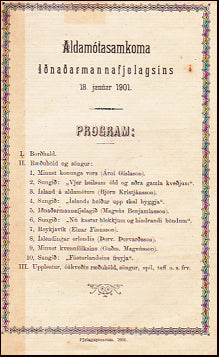 Aldamótasamkoma Iðnaðarmannafjelagsins 18. Janúar 1901 # 30396