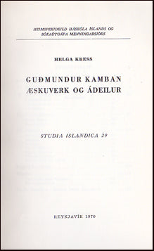 Guðmundur Kamban. Æskuverk og ádeilur # 30521