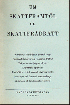 Um skattframtöl og skattfrádrátt # 52884
