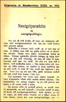Nautgriparæktin og nautgripafélögin # 30700