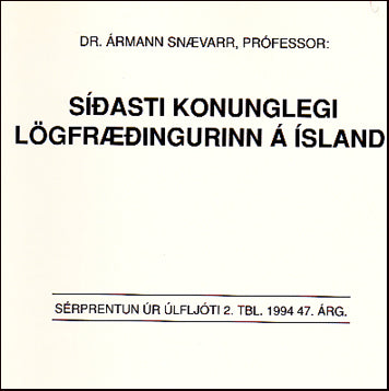 Síðasti konunglegi lögfræðingurinn á Íslandi # 31541