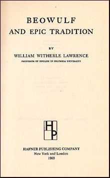 Beowulf and Epic Tradition # 31843