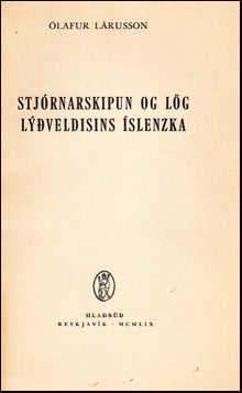 Stjórnskipun og lög Lýðveldisins Íslenzka # 54147