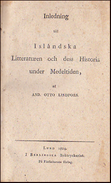 Inledning till isländska litteraturen # 77991
