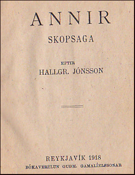 Annir. Skopsaga # 32338