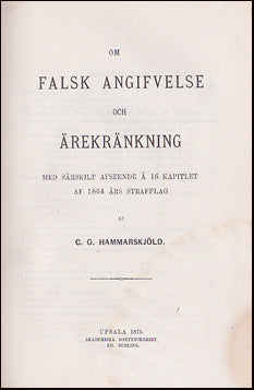 Om falsk angifvelse och ärekränkning # 32590