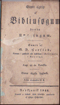 Stutt ágrip af Biblíusøgum handa Unglíngum # 32595