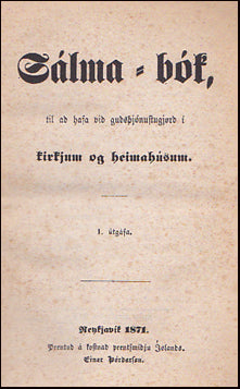 Sálma-bók, til að hafa við guðsþjónustugjörð # 32657