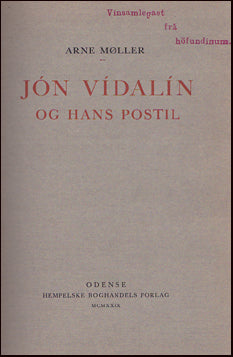 Jón Vídalín og hans Postil # 32800